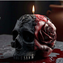 Moldes de silicona con forma de calavera, mano o fantasma para velas en espiral - Moldes de silicona para fundición de resina para velas, resina y j