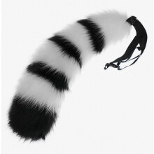 Raccoon Costume Ears Headband and Tail Set for Adults Kids Halloween Party
