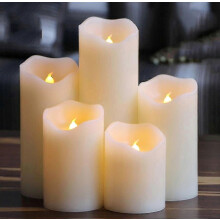Vlamloze, onregelmatige rand, elektrische paraffinekaars met LED-verlichting voor bruiloften, feesten, thuis, kerst en decoratie.