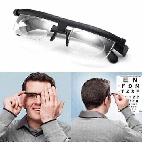 FlexVision Adjustable Focus Eyeglasses With Dial Vision Control For Near And Far Sight Correction