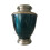 Handcrafted Teal Blue Brass Cremation Urn 2