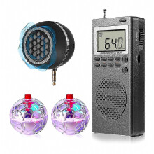 Kit profesional de 4 piezas para caja de espíritus con 2 bolas LED con forma de gato y altavoz de alta calidad para investigaciones paranormales.