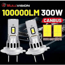24V H7 LED Bulbs for Trucks, Canbus Ready, 100W High Brightness Lights