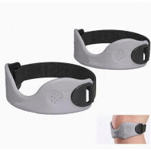 Supporto per ginocchio con fascia in silicone per la rotula, ideale per sport, escursionismo e sci.