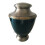 Handcrafted Teal Blue Brass Cremation Urn 3