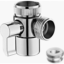 1/2 Valvola deviatrice per doccia a 3 vie, deviatore per rubinetto da cucina, adattatore a T a 3 vie per miscelatore doccia, accessorio doccia, lava
