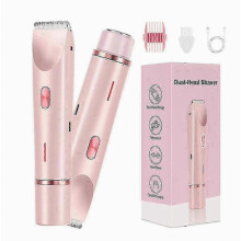Dermave Bikini Shaver, holiaci strojček s dvoma hlavami pre ženy, elektrický zastrihávač bikín 2 v 1 pre ženy
