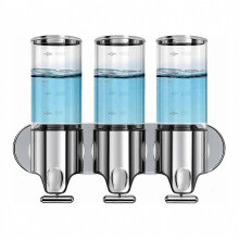 3-in-1 douchezeepdispenser met 3 reservoirs van 500 ml, wandmontage zonder boren, badkamerdouchepomp ZZ46
