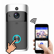 Videocitofono nero, videocitofono intelligente wireless WiFi con sistema video per la sicurezza domestica, campanello video, videocitofono e sistema