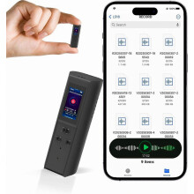 Digitale spraakrecorder van 128 GB met afspeelfunctie: magnetische audiorecorder met AI-ruisonderdrukking, 230 uur continu opnemen, spraakgestuurd.