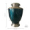 Handcrafted Teal Blue Brass Cremation Urn 7