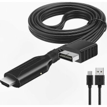HDMI-adapter voor PS1/PS2 met echte RGB-signaaluitvoer en HDMI-kabelaansluiting