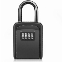 Weatherproof Key Storage Box with Shackle, Outdoor Combination Lock Key Cabinet for Home and Garage Use