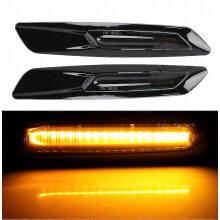 2Pcs LED Dynamic Turn Signal Light Side Marker Blinker for E60 E61 E81 E82 E90 E91 E92 E93