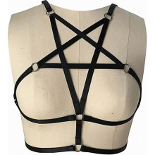 stuks sexy dames harnas halter pentagram body harnas bh kooibh cuploze bh punk gothic stijl strappy bralette