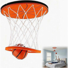 Canestro da basket da appendere al soffitto, mini gioco di basket per la camera da letto, divertente giocattolo antistress per adulti e bambini, nes