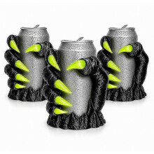 Soporte para latas con forma de garra de bruja espeluznante, funda para bebidas impresa en 3D de estilo gótico, soporte decorativo para refrescos, c