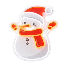 GEEZY Christmas Snowman LED Neon Sign Acrylic Decor USB Powered Festive Wall Light
