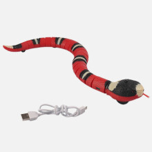 Serpente interattivo intelligente con sensori per gatti, cani e bambini - Ricaricabile tramite USB, rileva automaticamente gli ostacoli - Giocattolo