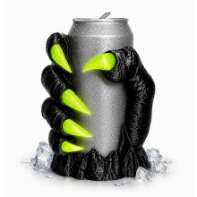 Soporte para latas con forma de garra de bruja gótica, funda para vasos impresa en 3D para latas altas de refrescos, cerveza y bebidas energéticas d