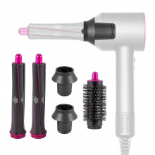 Magic Air Styler opzetstuk voor föhn, cilindervormige kam, krultool met 2 adapters