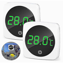 2 kpl elektroninen akvaariolämpömittari mini led-digitaalinen lämpömittari vedenpitävä digitaalinen vesilämpömittari_m24