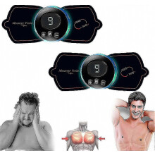 Set di 2 massaggiatori EMS avanzati per la riduzione della ginecomastia - Include terapia elettrica per il collo per un sollievo completo dal dolore
