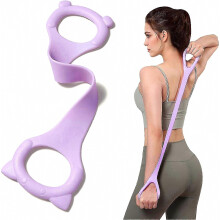 Ζώνη αντίστασης Figure 8 με λαβές για εκγύμναση χεριών και πλάτης, ελαστικό σχοινί