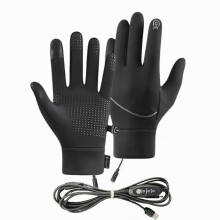 USB Warm Gloves Mens Womens Windproof Waterproof Cycling Mitten Full Finger Sports Gloves for Indoor Outdoor