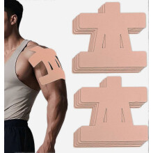 10pcs Kinesiology Tape for Shoulder, Waterproof Muscle Tape Precut Strips