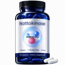 Nattokinase Capsules 6000FU 60 Count Cardiovascular Health Supplement