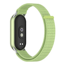 (Green) Wrist Strap Compatible For Xiaomi Smart Band 10 / 9 / 8 Magic Tape Nylon Loop Watch Band