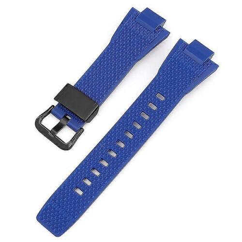 (Dark Blue-Steel Ring) G-Shock GST-B400 Replacement Watch Strap Black Buckle