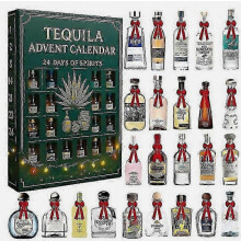 Für einen Tequila-Adventskalender: 24 Tage voller Spirituosen, 2D-Acryl-Adventskalender 2025, Tequila 24 Tage Chris