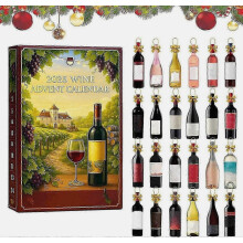 Wine Advent Calendar 2026, Alcohol Advent Calendar 2026 For Adults, 24 Mini Bottles Of Red White Wine Christmas Advent Calendar, Gift F