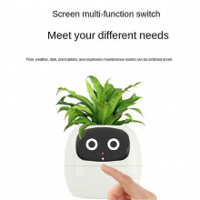 Maceta inteligente Ivy - Maceta de interior recargable por USB para un fácil cuidado de las plantas, color blanco.