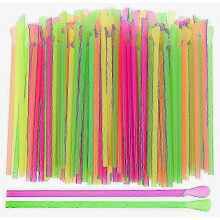 Großpackung mit 400 wiederverwendbaren Strohhalmen für Slush-Eis und Getränke – umweltfreundlich