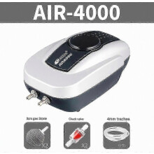 Pond Air Pump Aerator Kit For Koi Ponds Up To 1000 Gallons With Double Outlet Airline Tubing And Air Stones