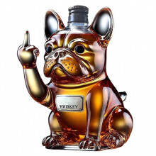Funny French Bulldog Whiskey Bottle – Barking Whiskey Bottle, Unique Decanter Gift For Men, Dad, Home Bar Lover Decoration