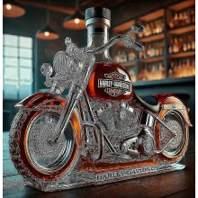 Motorcycle Shape Whiskey Decanter - Unique 3D Engraved Glass Gifts for Men, Dads & Bar Lovers