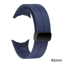 (45mm, Original Blue) Google Pixel Watch Band - Magnetic Fold Clasp Strap Compatible with Pixel Watch 5