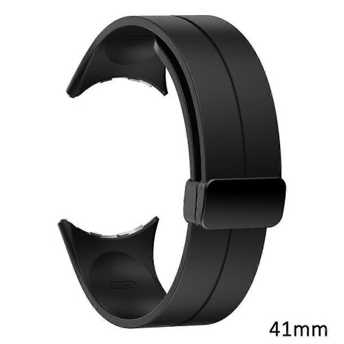(41mm, Black) Google Pixel Watch Band - Magnetic Fold Clasp Strap Compatible with Pixel Watch 5