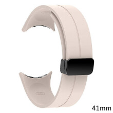 (41mm, starlight silver) Google Pixel Watch Band - Magnetic Fold Clasp Strap Compatible with Pixel Watch 5