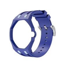 (Light Blue) Silicone Watch Strap with Octagonal Protective Case, Compatible with Royal Pop Pocket Watch