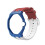 (Blue Red White) Silicone Watch Strap with Octagonal Protective Case, Compatible with Royal Pop Pocket Watch 1