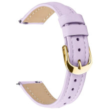 (LightPurple) Compatible For Huawei Watch GT 5 41mm Watch Band Gold Buckle Slim Leather Strap
