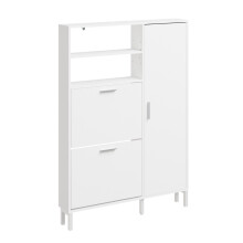 SoBuy Meuble à Chaussures Blanc Mince 8314117,5 cm