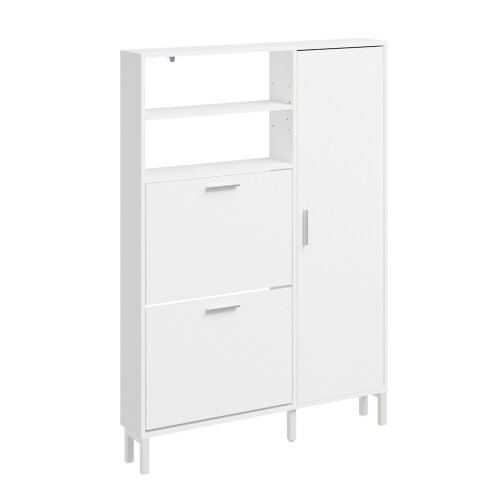 SoBuy Meuble à Chaussures Blanc Mince 8314117,5 cm