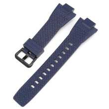 (Blue-Rubber Ring) G-Shock GST-B400 Replacement Watch Strap Black Buckle