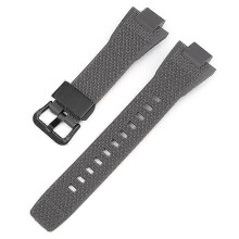 (Grey-Steel Ring) G-Shock GST-B400 Replacement Watch Strap Black Buckle